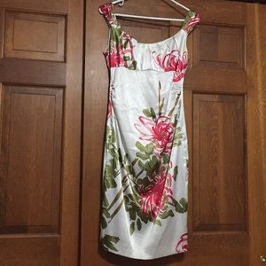 White Floral Midi Dress